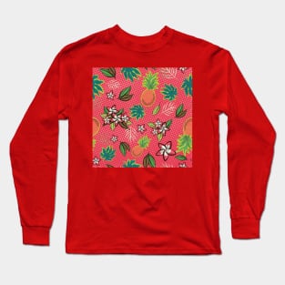 Tropical Beach - Red Long Sleeve T-Shirt